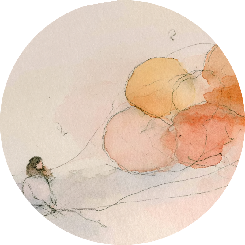 femme regardant ses pensées